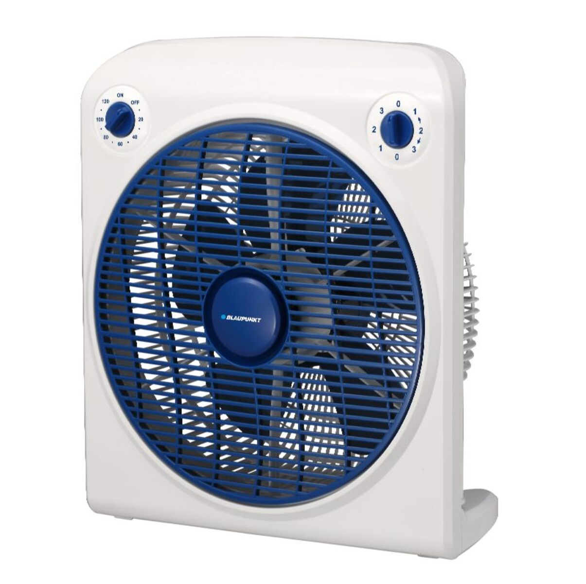 Blaupunkt Ventilador Box fan 45w blancoazul de suelo bp2003 45 30 cm silencioso con 3 velocidades y temporizador cuadrado 30cm