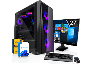 SYSTEMTREFF Gaming Komplett, Komplett PC mit i7-10700F Prozessor, 16 GB RAM, 512 GB mSSD, Nvidia GeForce RTX 3060 12GB GDDR6, 12 GB