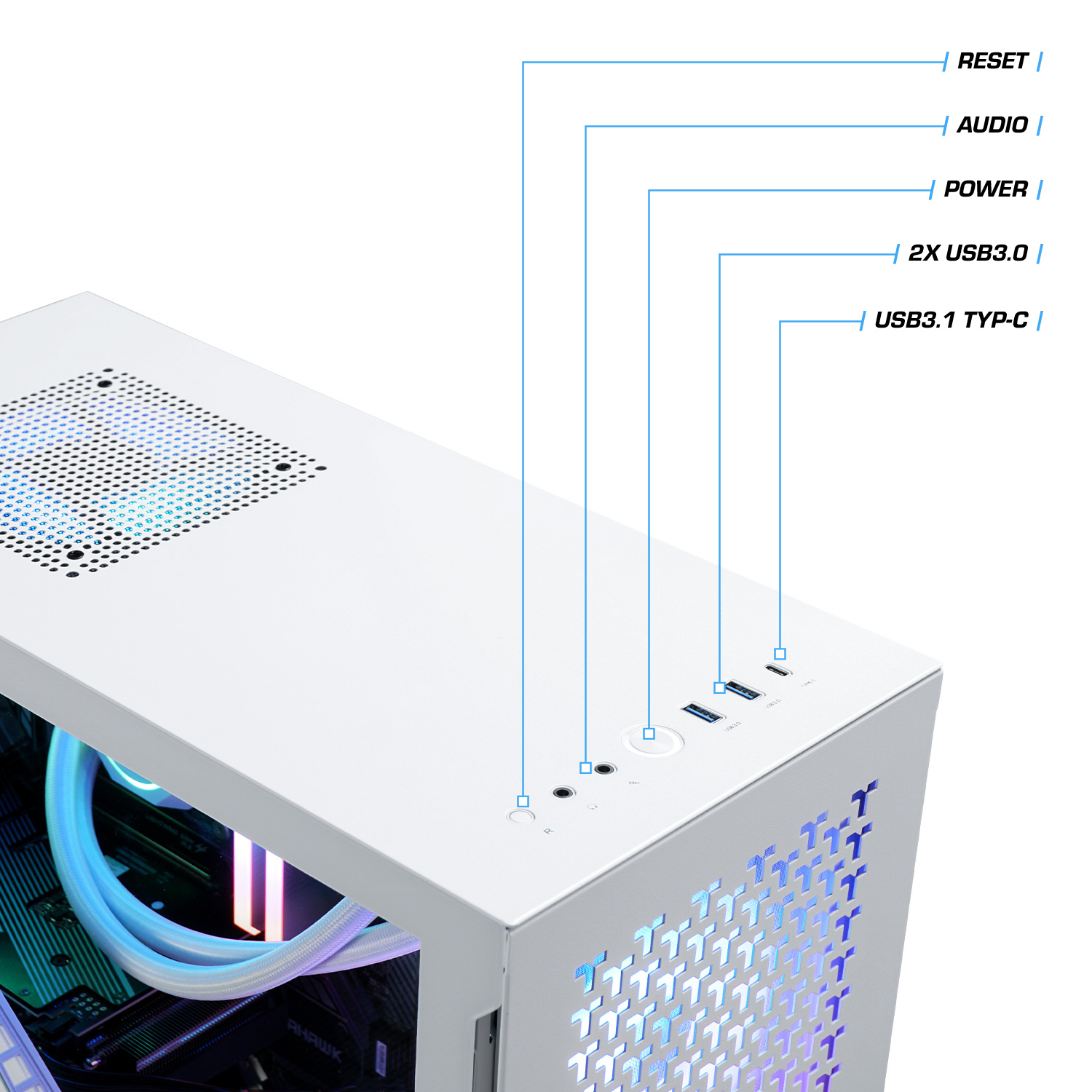 THERMALTAKE Kallisto TB 5 SSD mit 64-Bit, White, 1 10 RAM, Microsoft Home 16 Gaming-PC Ryzen™ AMD GB Prozessor, Windows