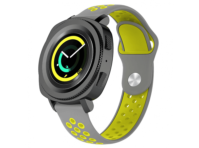 CASEONLINE EBN, Smartband, Samsung, Galaxy Gear Sport, Grau/Gelb