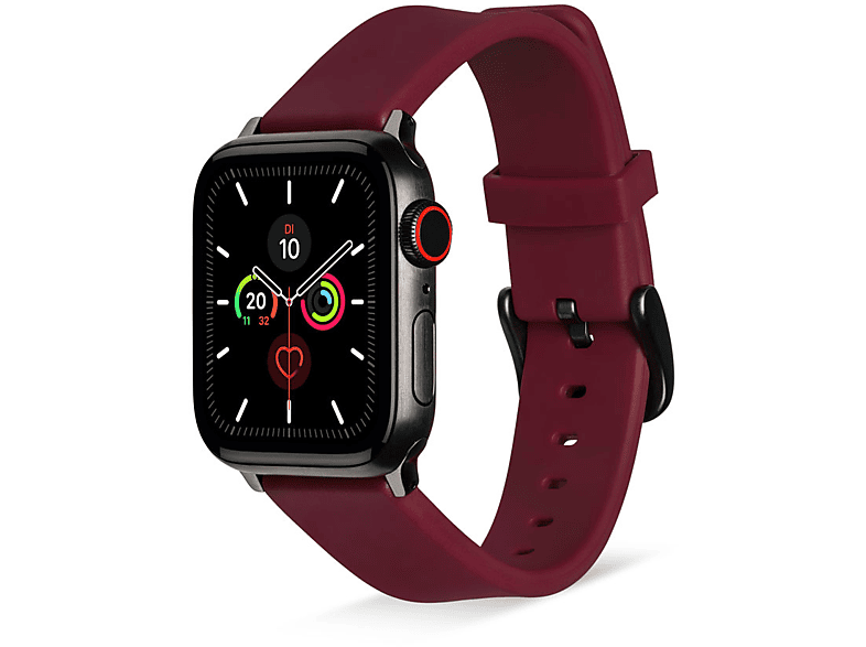 ARTWIZZ WatchBand Silicone, Ersatzarmband, Apple, Watch & 9-7 SE 6-4 (38mm), Rot (40mm), (41mm), 3-1 Apple