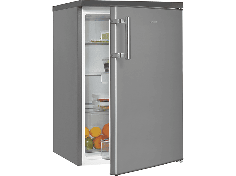 Kühlschrank (D, mm inoxlook KS16-V-H-010D hoch, 850 EXQUISIT Silber)