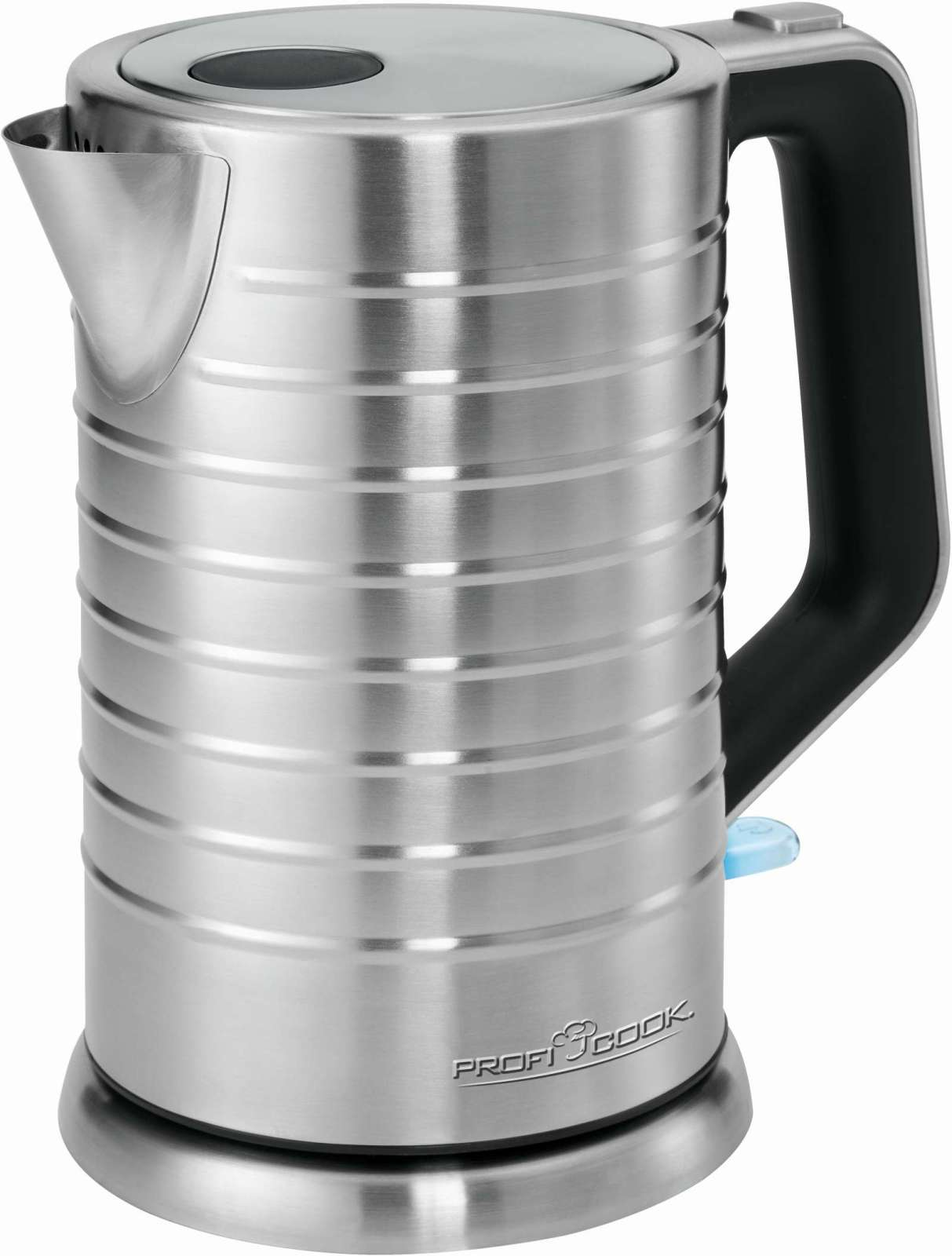 Hervidor de agua - WKS1119, Hervidor Agua Eléctrico, 1,7 L, sin BPA, Acero Inoxidable, Resistencia Oculta, Inalámbrico PROFICOOK, 2200 W, 1.7 l, Plata