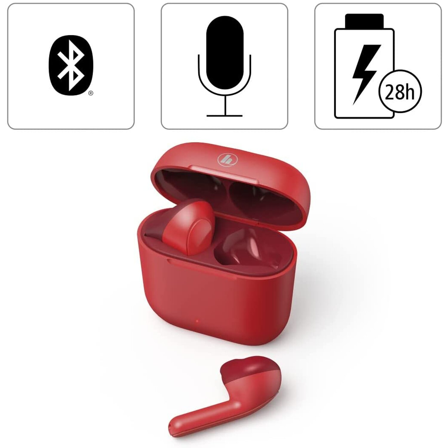HAMA Freedom Light, In-ear Kopfhörer Bluetooth Rot