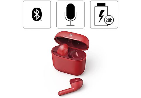 HAMA Freedom Light, In-ear Kopfhörer Bluetooth Rot | SATURN