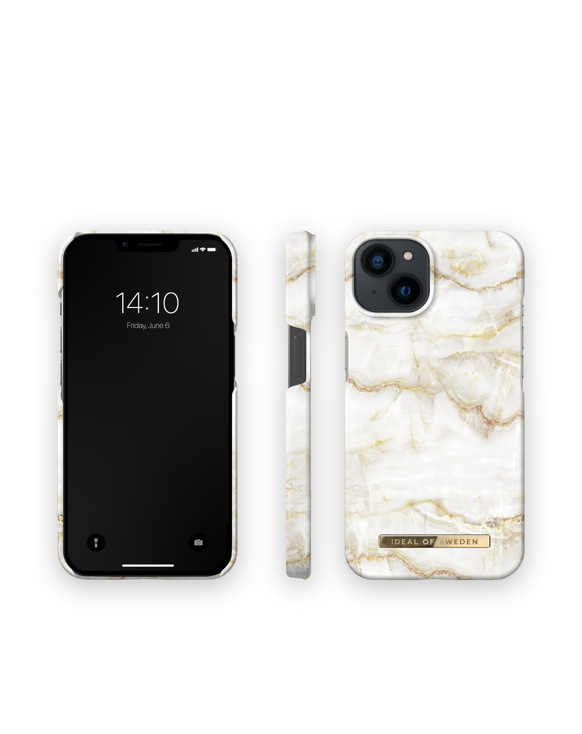 Golden Backcover, IDEAL Apple, iPhone OF SWEDEN IDFCSS20-I2161-194, Marble 13, Pearl