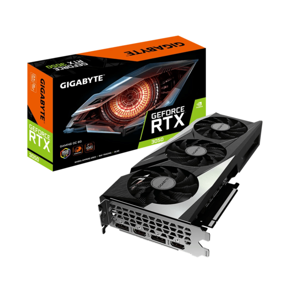 GIGABYTE GeForce 3050 (NVIDIA, 8G GAMING RTX Grafikkarte) OC