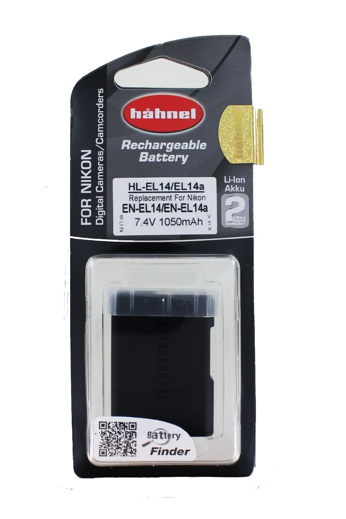 MOBILOTEC Hähnel Akku kompatibel Akku, Nikon EN-EL14 Volt, Li-Ion 1050 mAh mit 7.4 Li-Ion