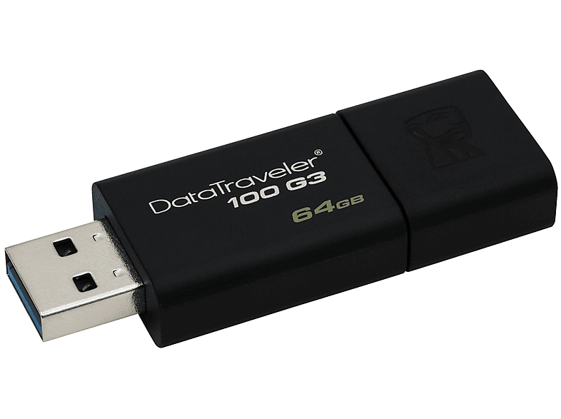 KINGSTON DT100G3/64GB USB Stick (Schwarz, 64 GB)