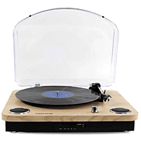 PRIXTON Marconi Vintage Vinyl Plattenspieler (Bluetooth, UKW-Radio, Vinyl, Holz)