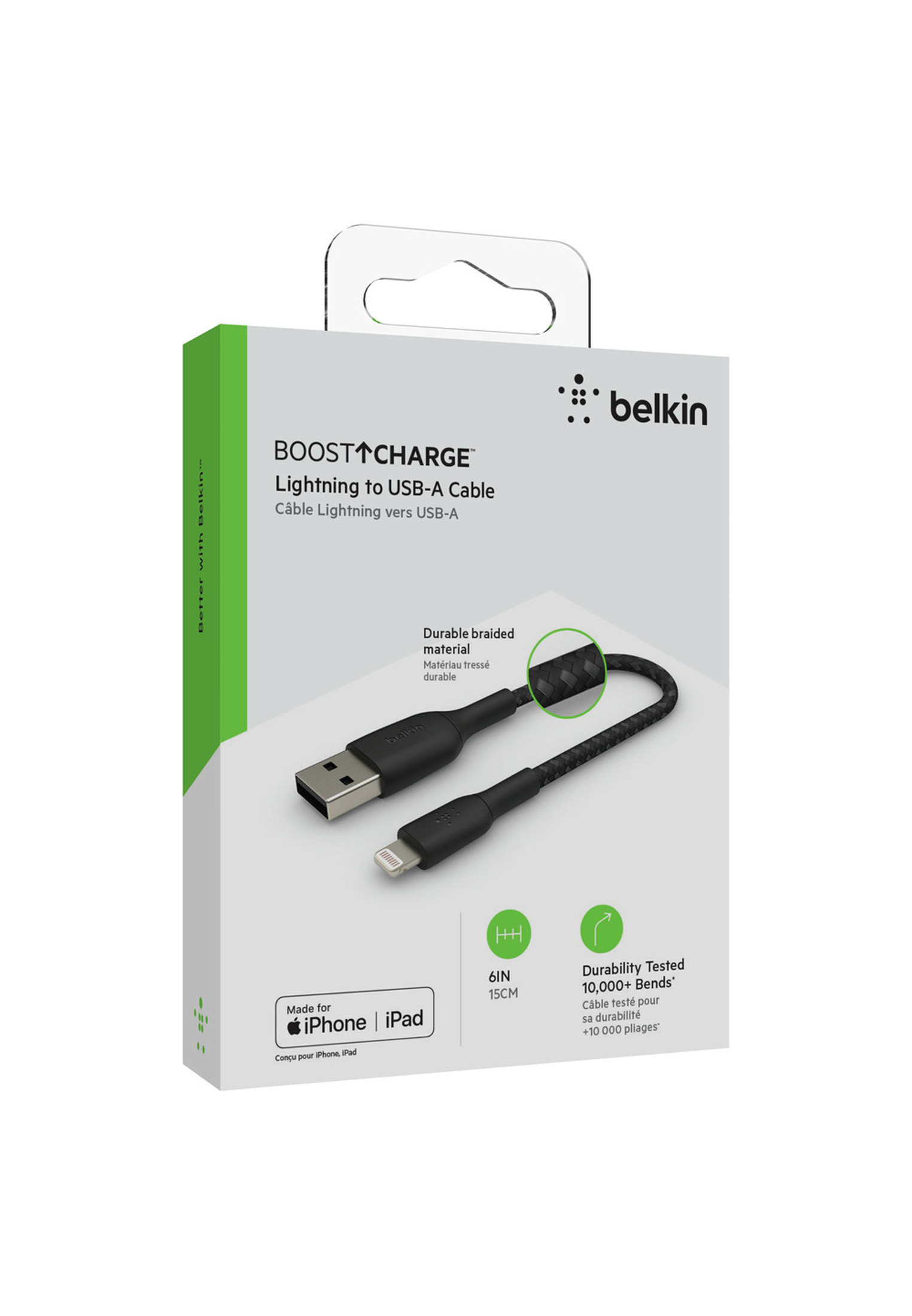 BELKIN BOOST CHARGE™, Lightningkabel USB-A, schwarz 2 m