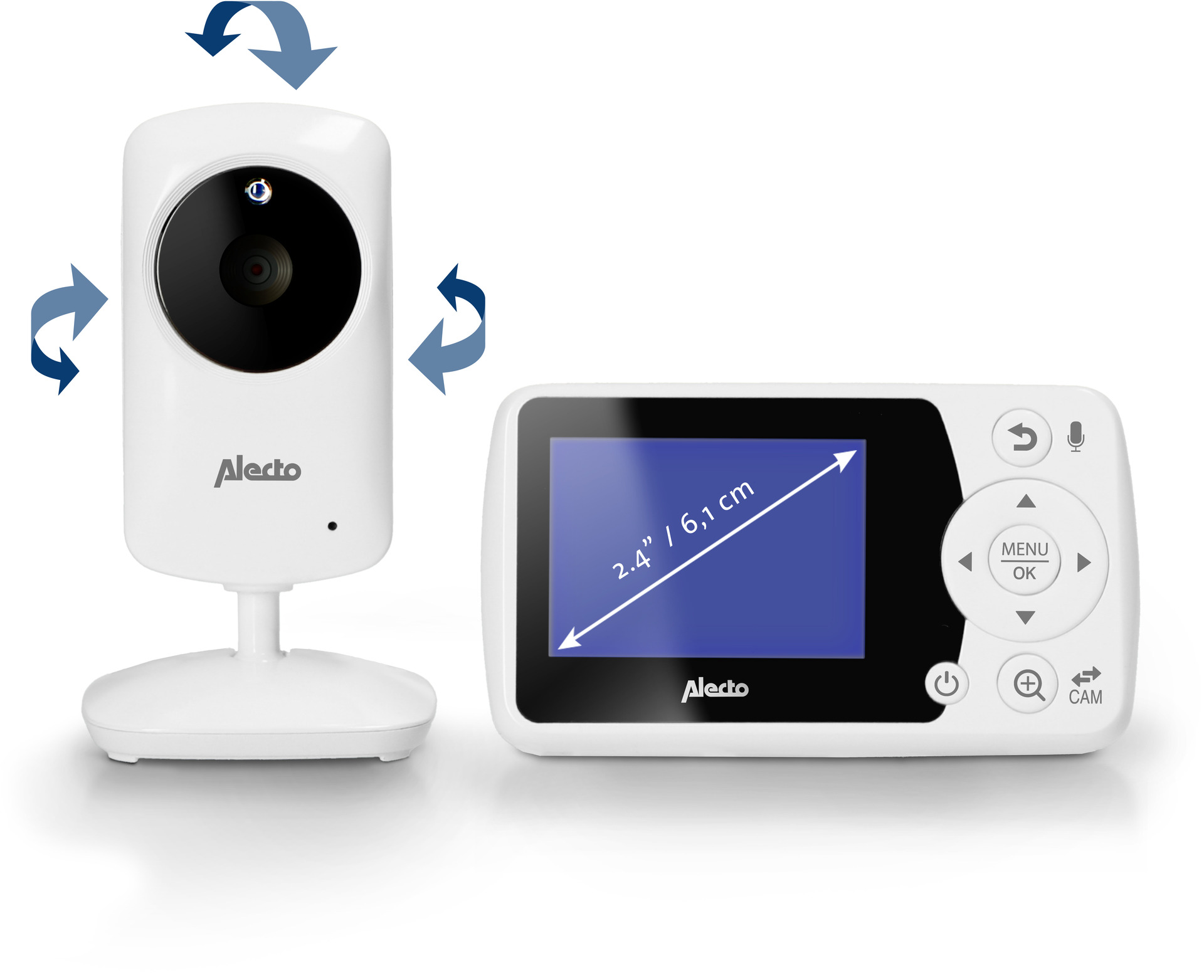 Elektroniczna niania ALECTO DVM-64  z kolorowym wyświetlaczem Biały