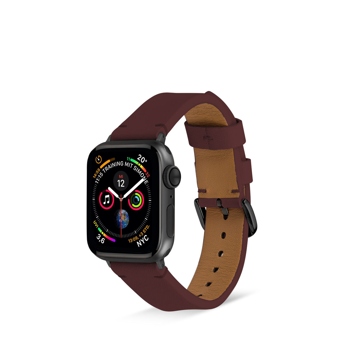 ARTWIZZ WatchBand Leather, Smartband, SE (38mm), 6-4 (41mm), & Watch 9-7 Series Apple (40mm), Braun Apple, 3-1
