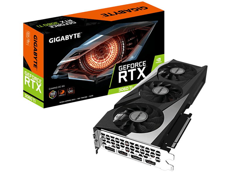 GIGABYTE GeForce RTX 3060 Ti GAMING OC 8G (rev. 2.0) (NVIDIA, Grafikkarte)