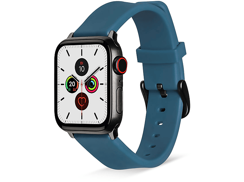 ARTWIZZ WatchBand Silicone, Ersatzarmband, Apple, Apple Watch Ultra / 2 (49mm), 9-7 (45mm), 6-4 & SE (44mm), 3-1 (42mm), Blau