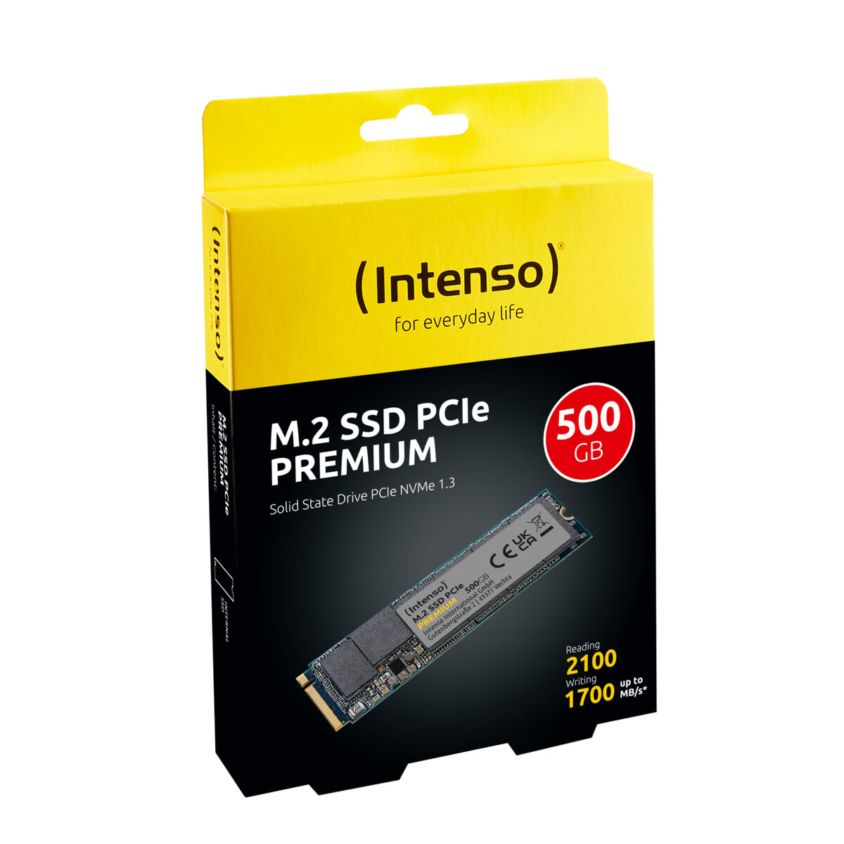 PCIe, INTENSO SSD, Premium 500GB intern M.2 SSD 500 GB,