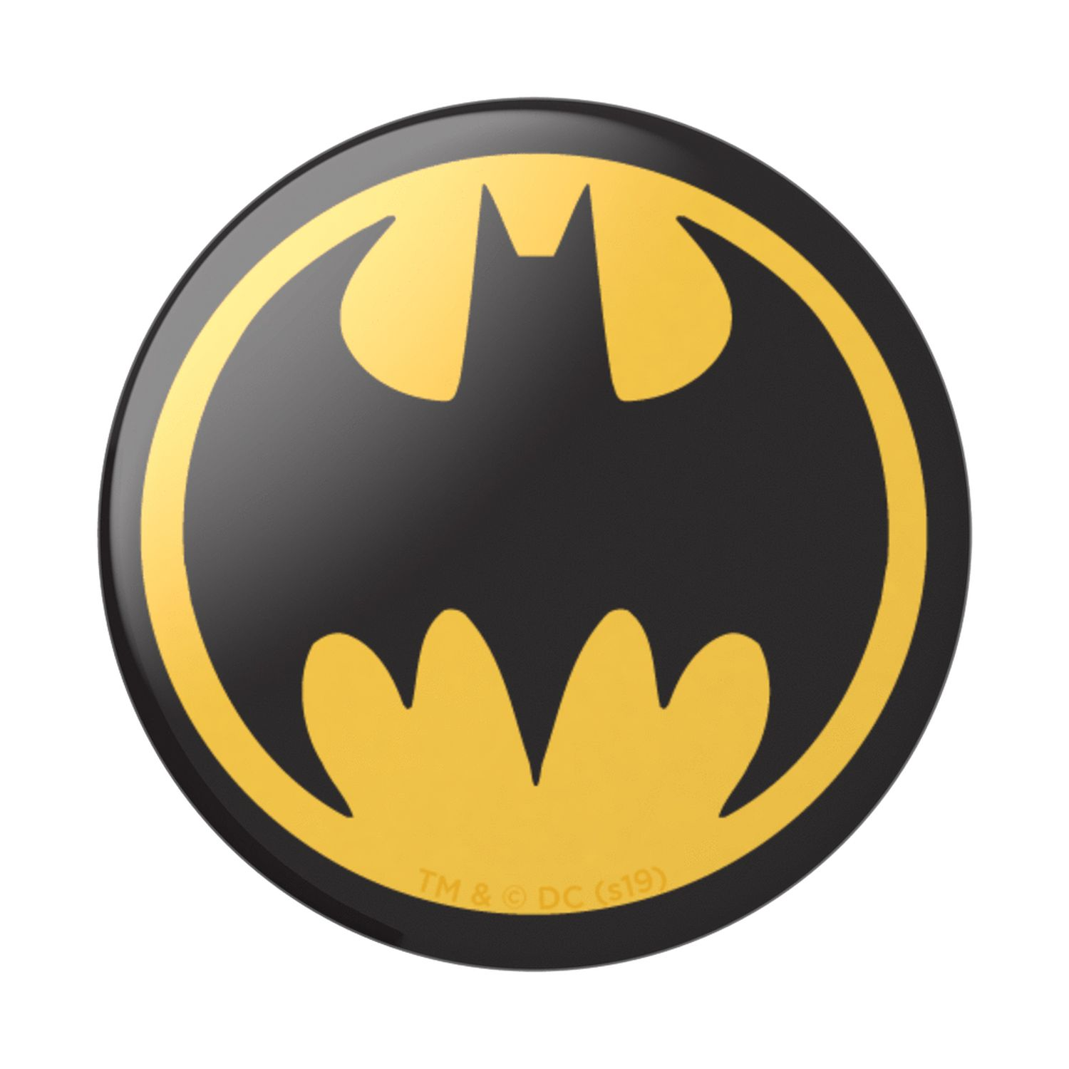 POPSOCKETS Logo Batman Gelb/Schwarz Handyhalterung, 80th PopGrip