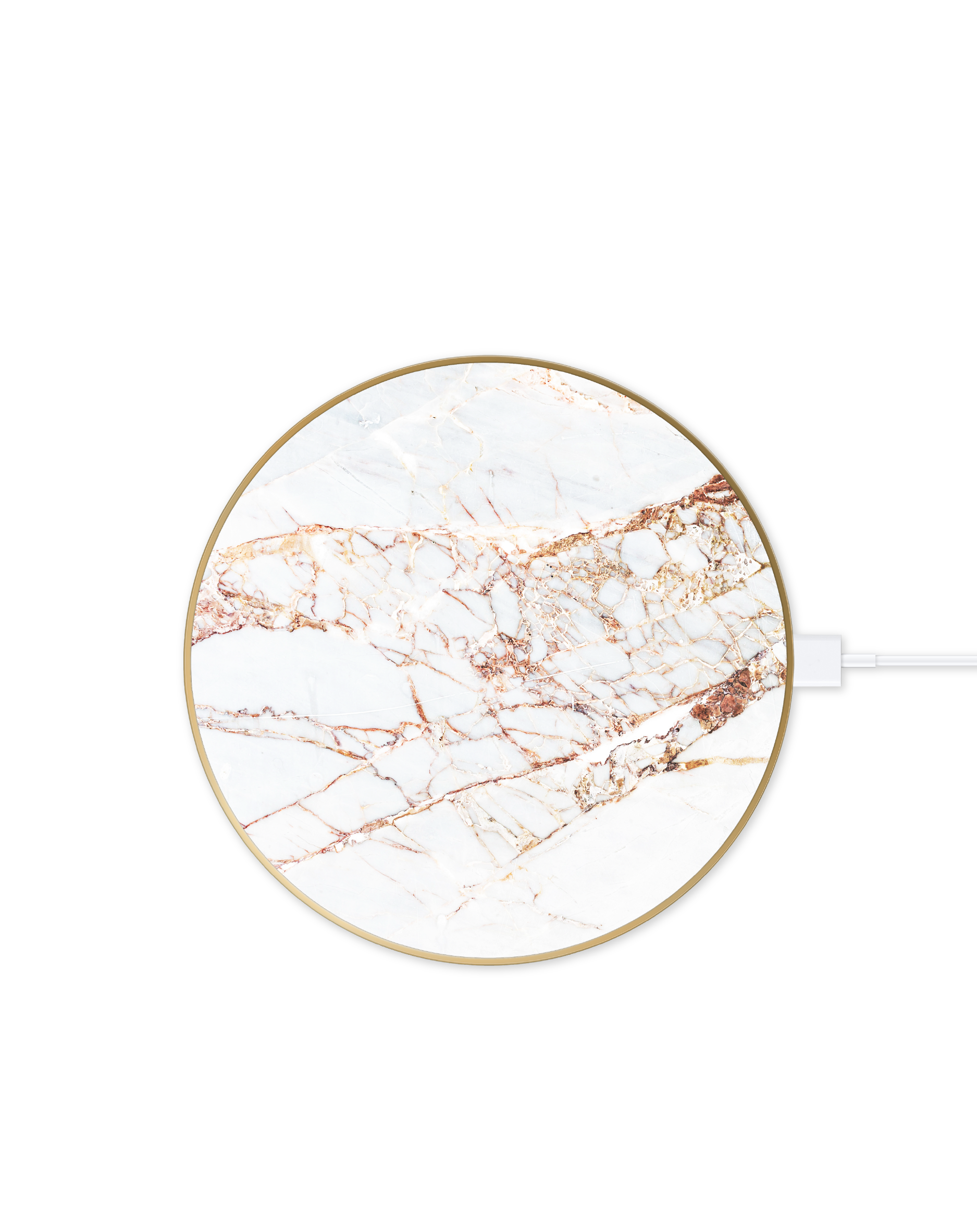 charging Marble IDEAL Carrara SWEDEN Qi station OF inductive Universal, IDFQI-46 Charger Gold