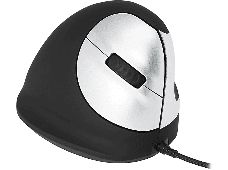 R-GO HE Mouse Ergonomische Maus Mittel rechtshändig kabelgebunden Maus, Schwarz