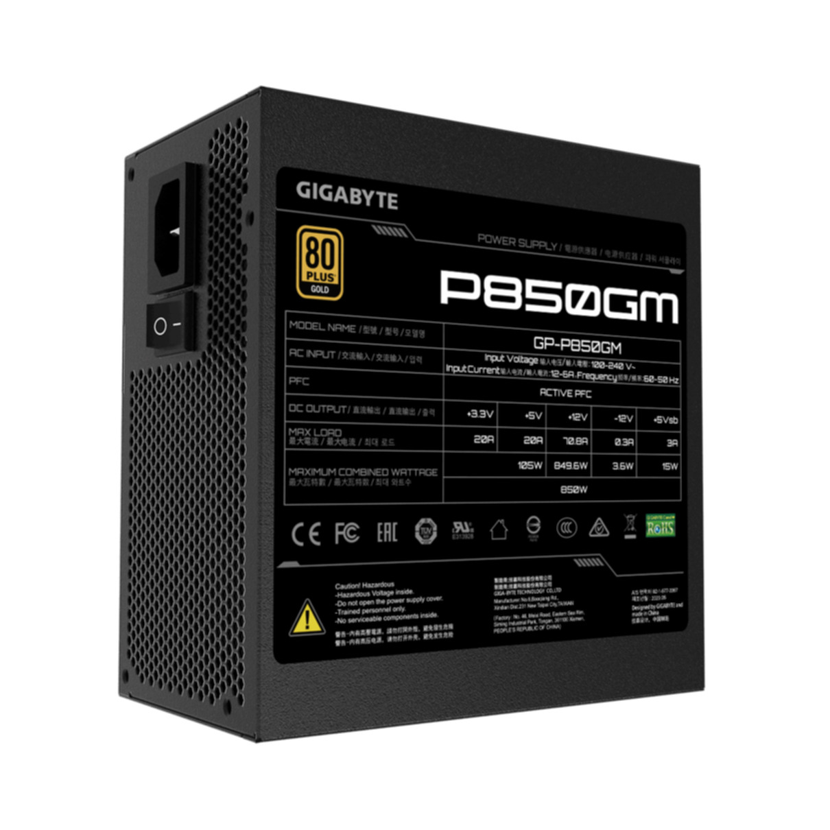 OVP / GIGABYTE / Watt SCP 850 OPP / Netzteil OTP PC OCP P850GM / UVP /