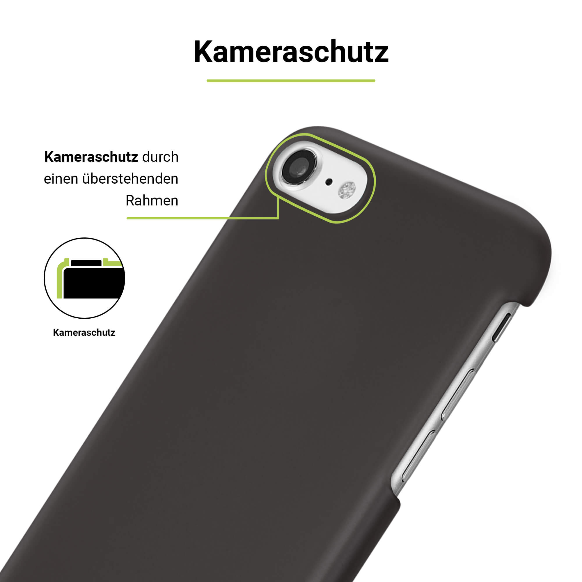 ARTWIZZ Rubber Clip, iPhone Backcover, (2022), iPhone SE 7, iPhone Schwarz iPhone 8, SE Apple, (2020)