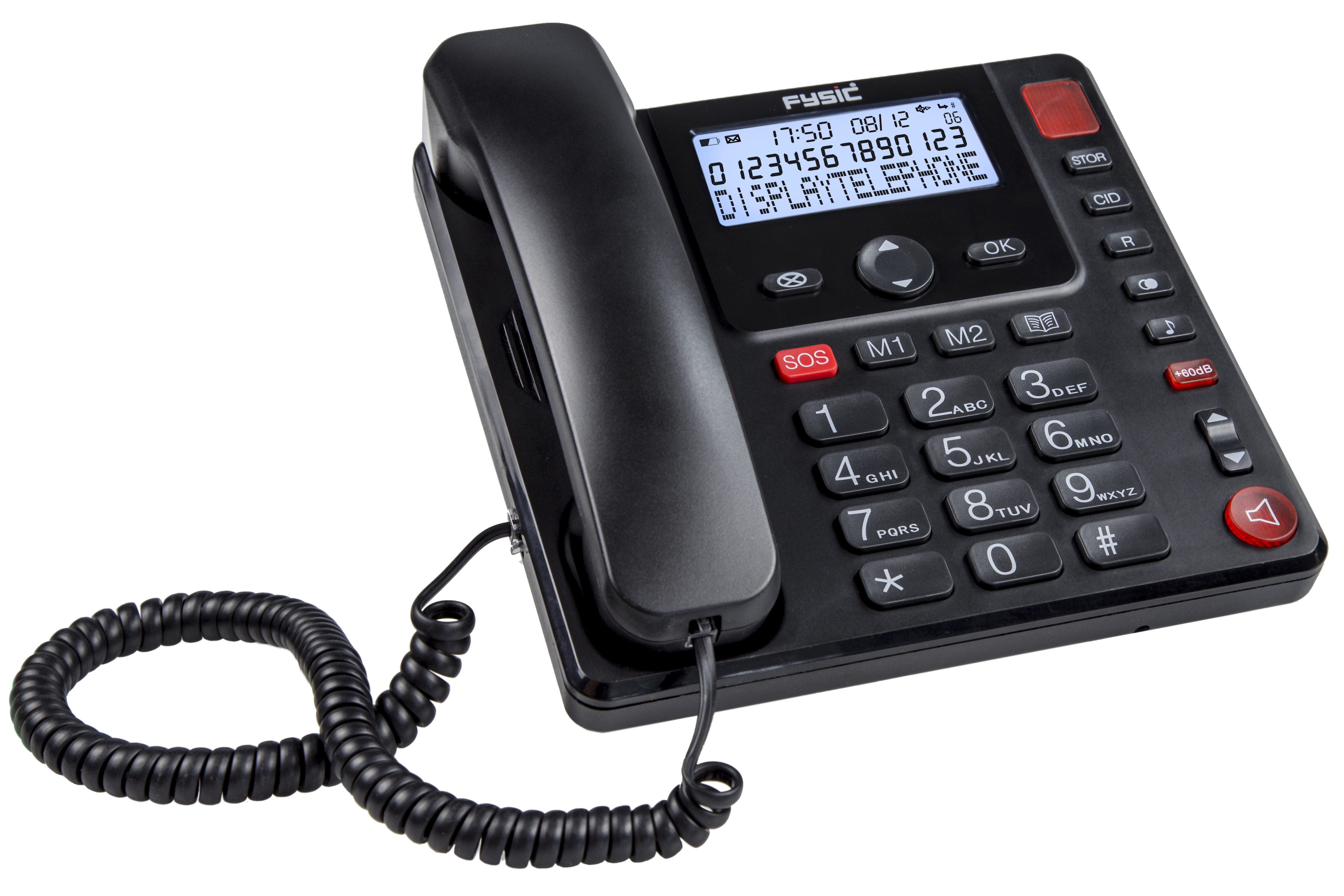 FYSIC FX-3940 Landline Phone with Display and Large Keys for Seniors