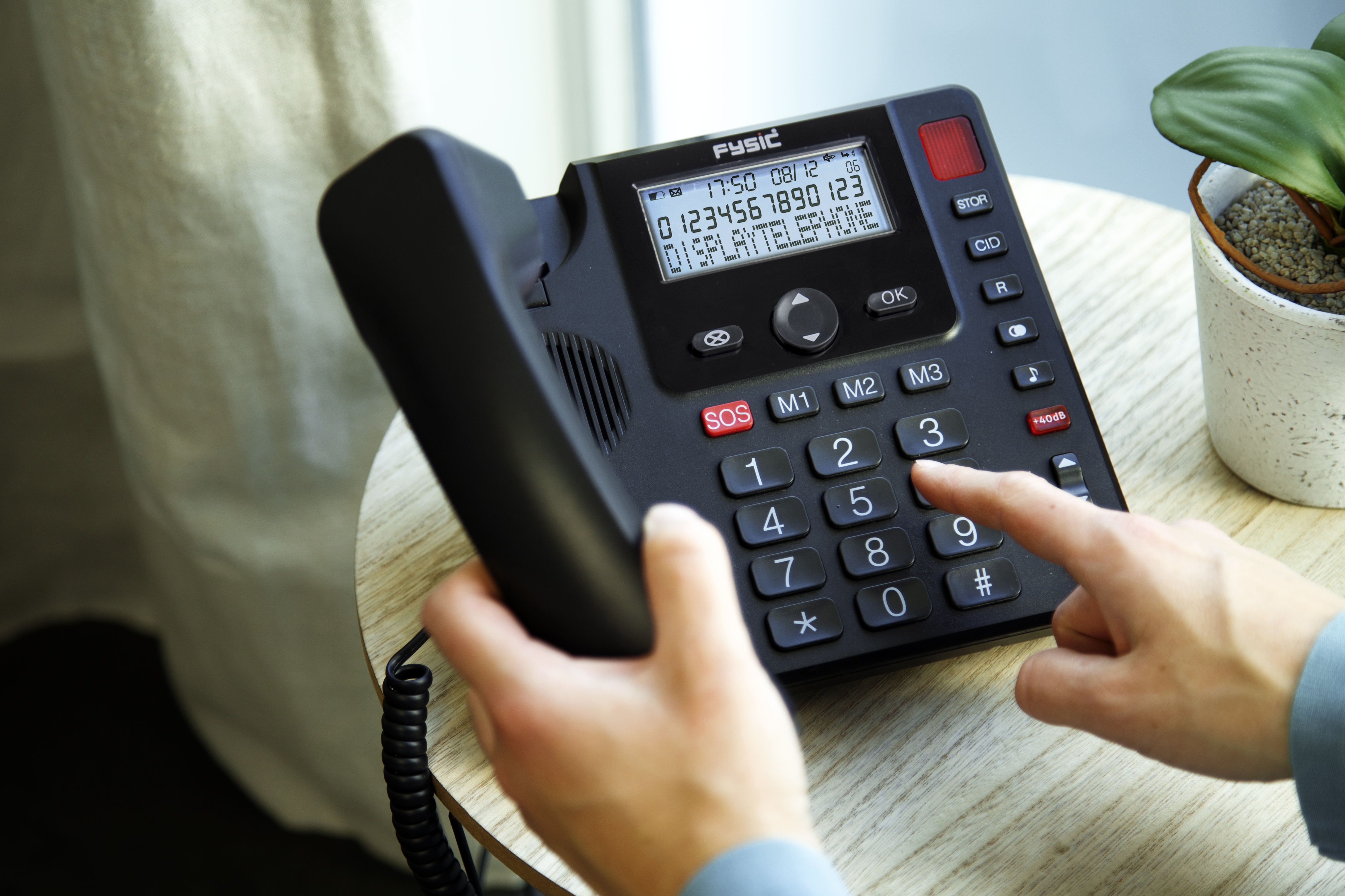 YUSSEQDD Vintage vaste telefoon met snoer, grote knoppen