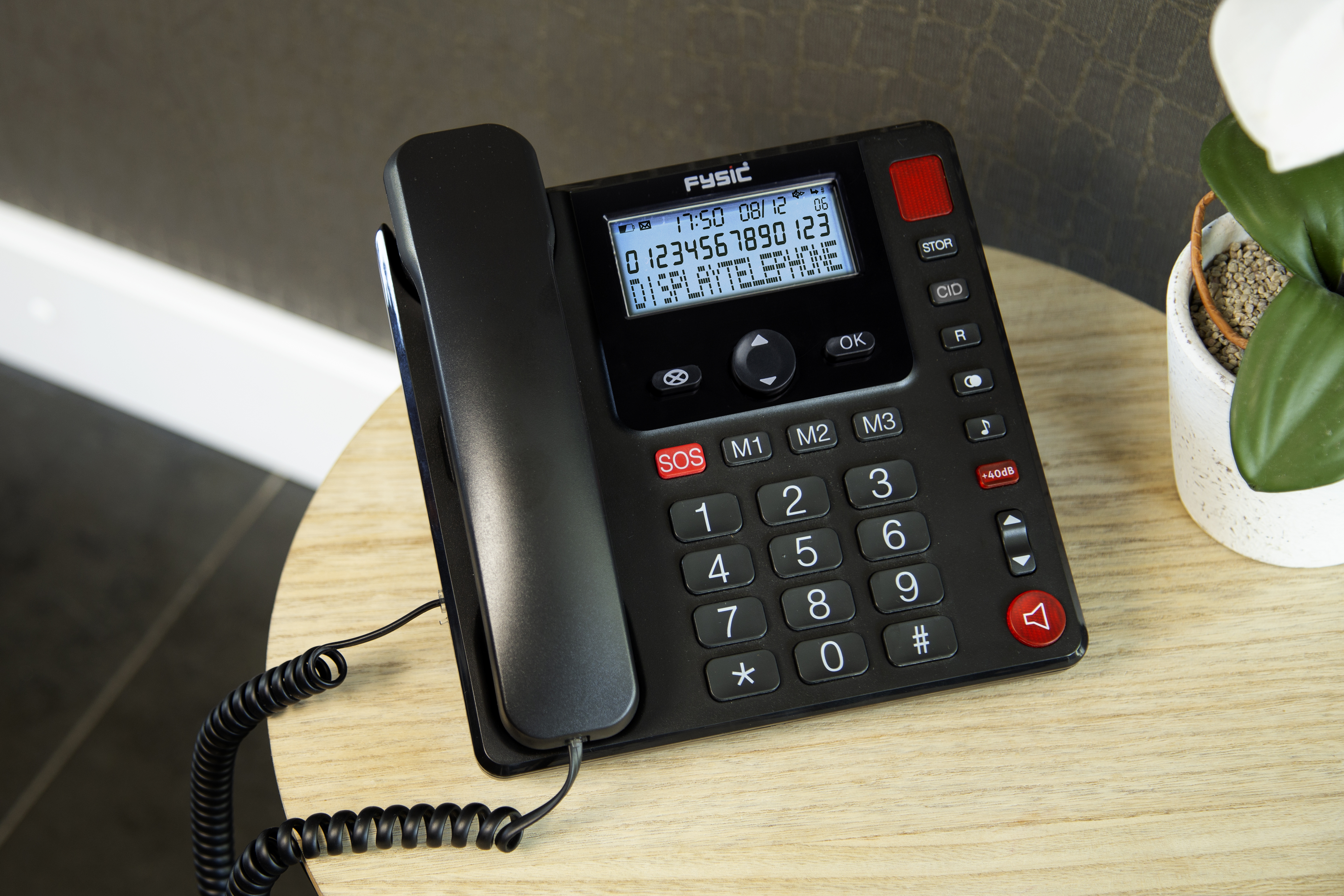FYSIC FX-3940 - Büro- und großen Senioren-Tischtelefon und Display mit Tasten