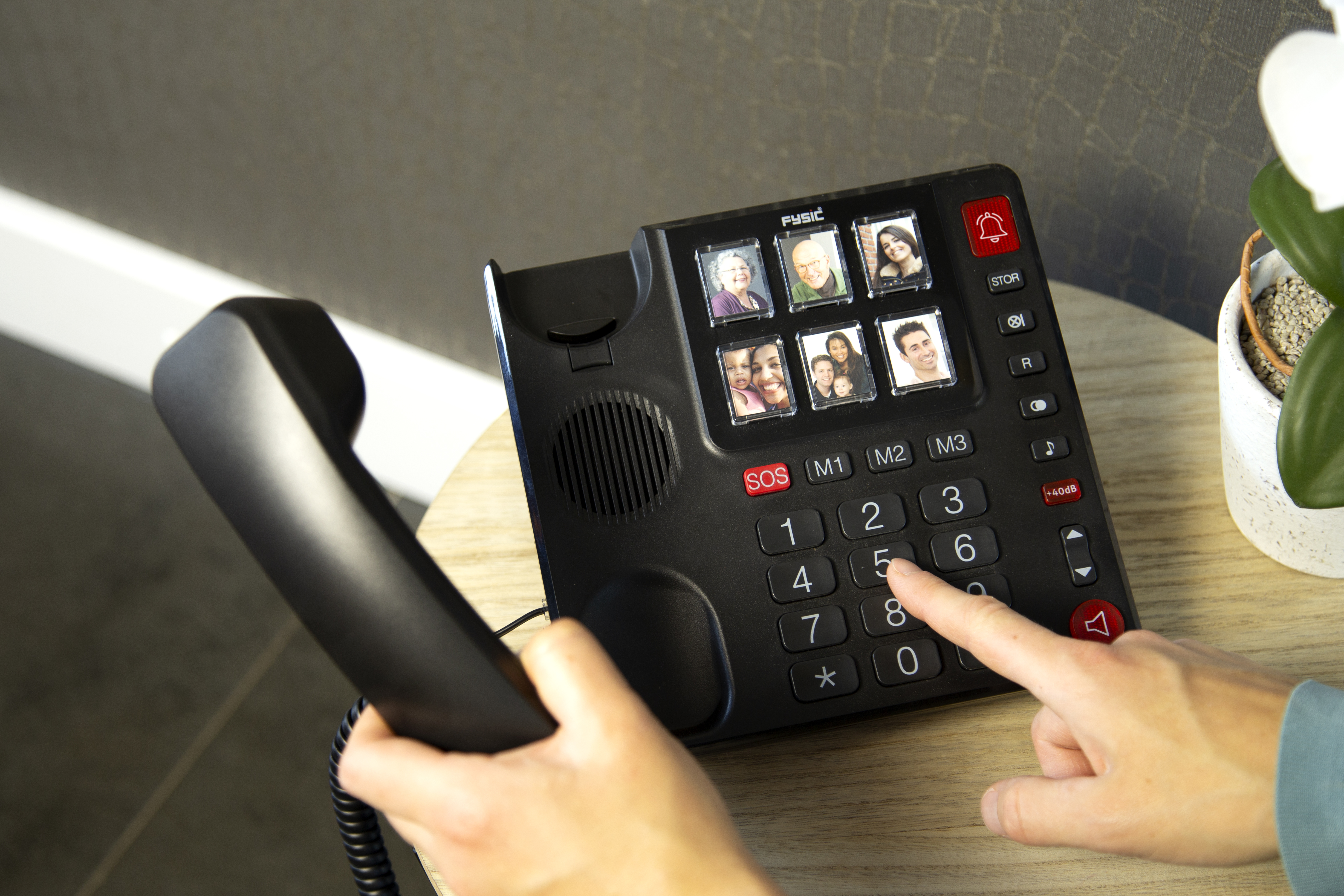 mit FX-3930 - FYSIC - Kurzwahltasten Fototasten Senioren-Tischtelefon Tasten großen -