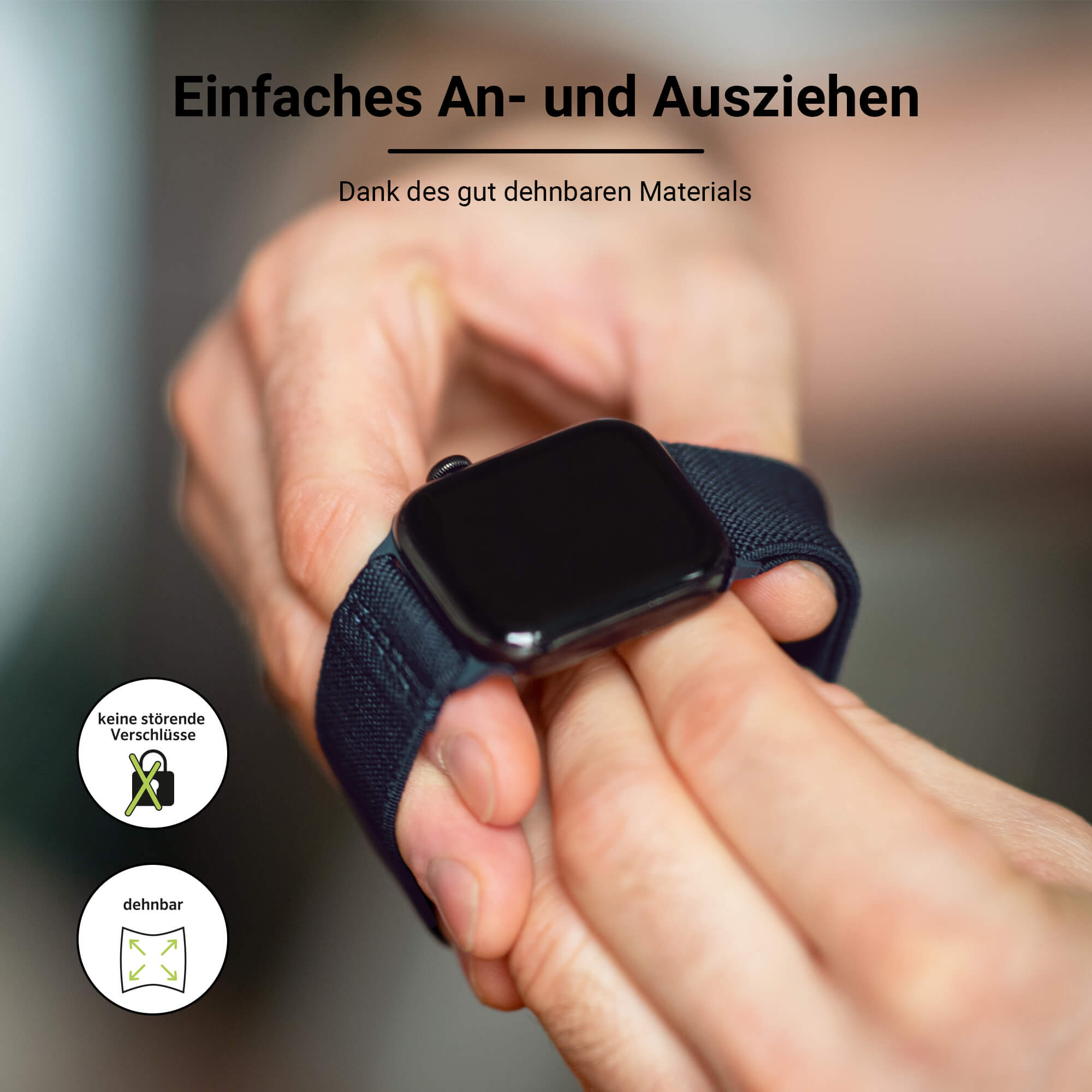 ARTWIZZ WatchBand Flex, Ersatzarmband, Apple, (44mm), (42mm), (49mm), Apple SE Blau 9-7 Ultra & 3-1 6-4 (45mm), Watch