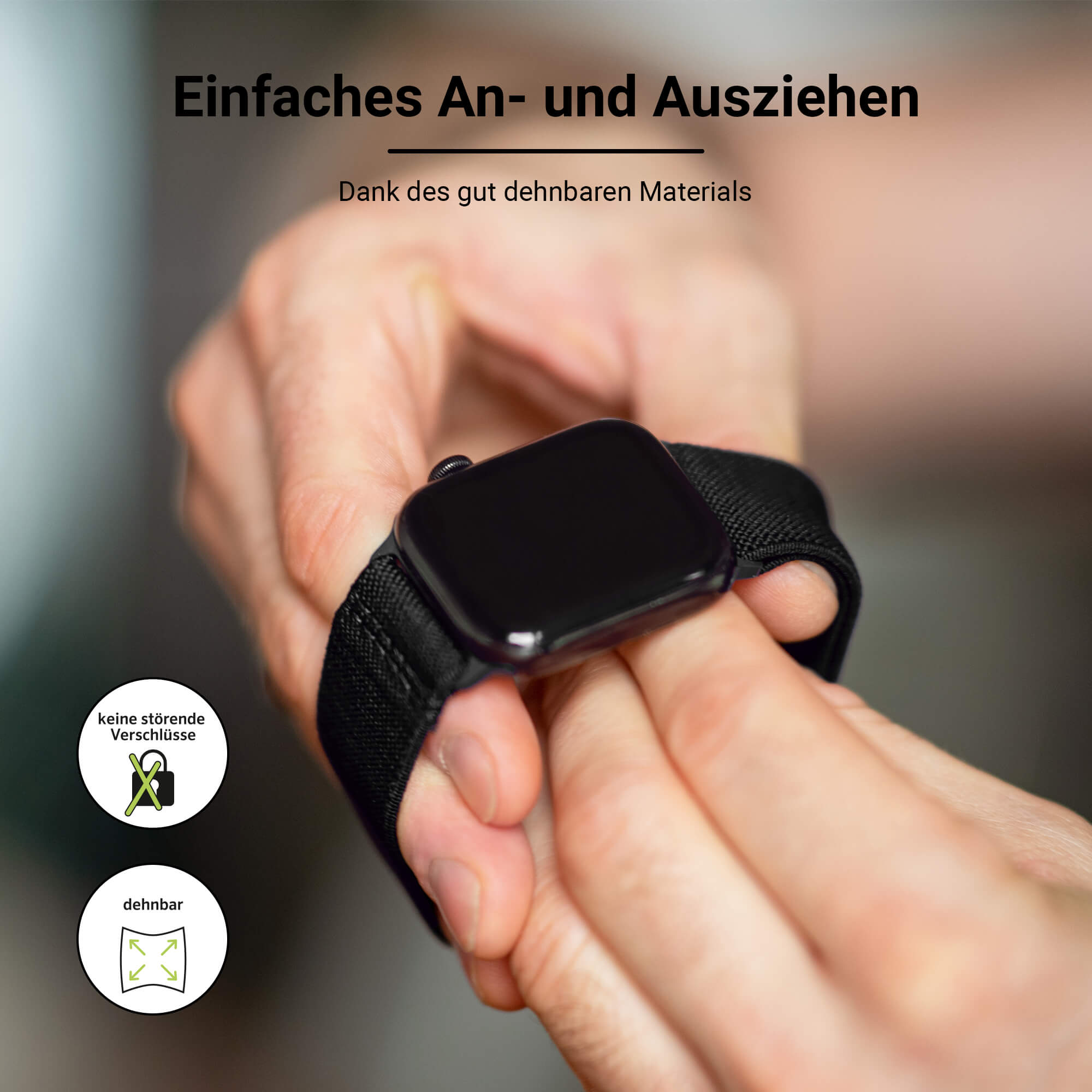 ARTWIZZ WatchBand Flex, (40mm), 9-7 (41mm), Apple, Series SE 3-1 & (38mm), 6-4 Ersatzarmband, Watch Apple Schwarz