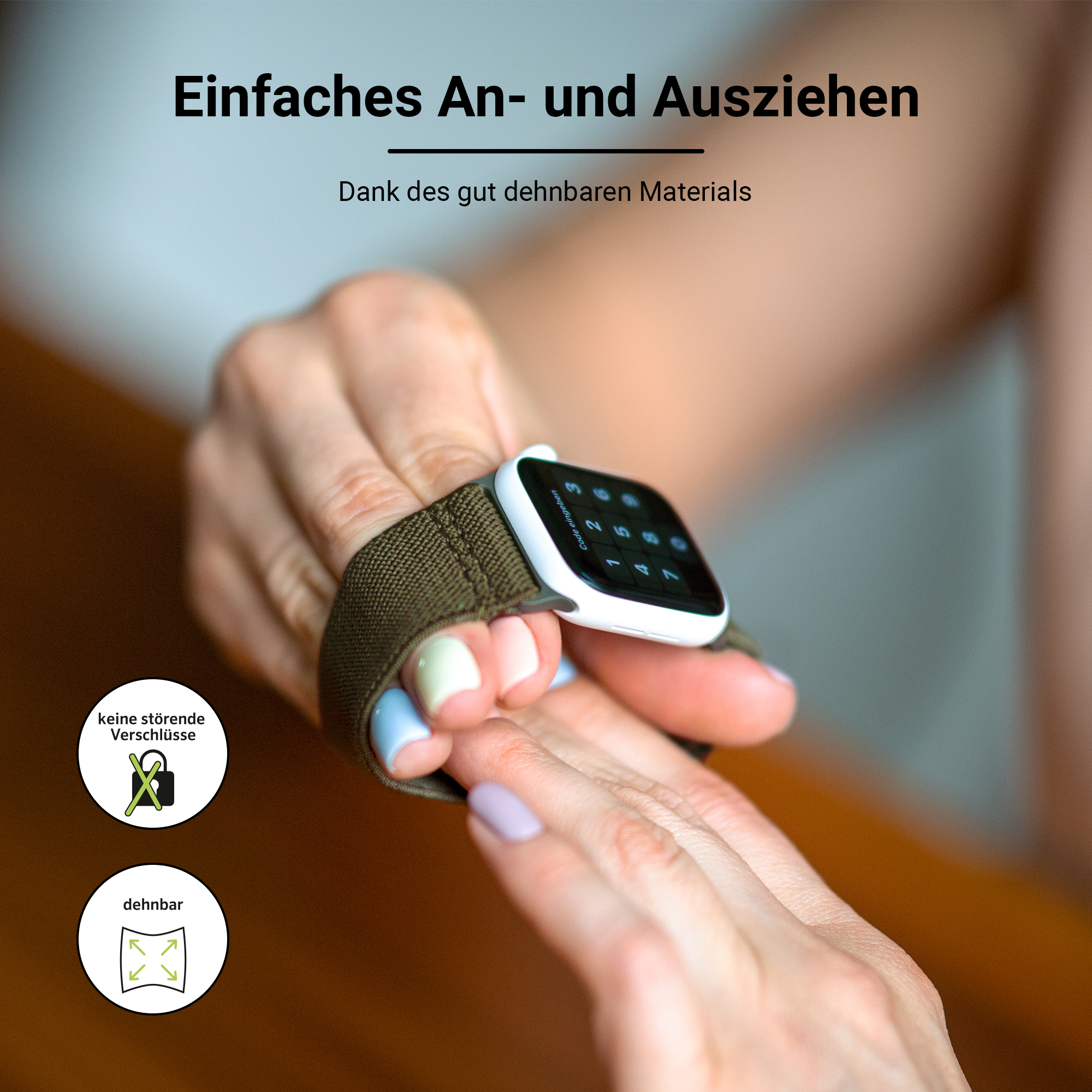 ARTWIZZ WatchBand Flex, Ersatzarmband, Grau Apple, Watch (41mm), (40mm), Apple 3-1 (38mm), & 9-7 6-4 SE Series