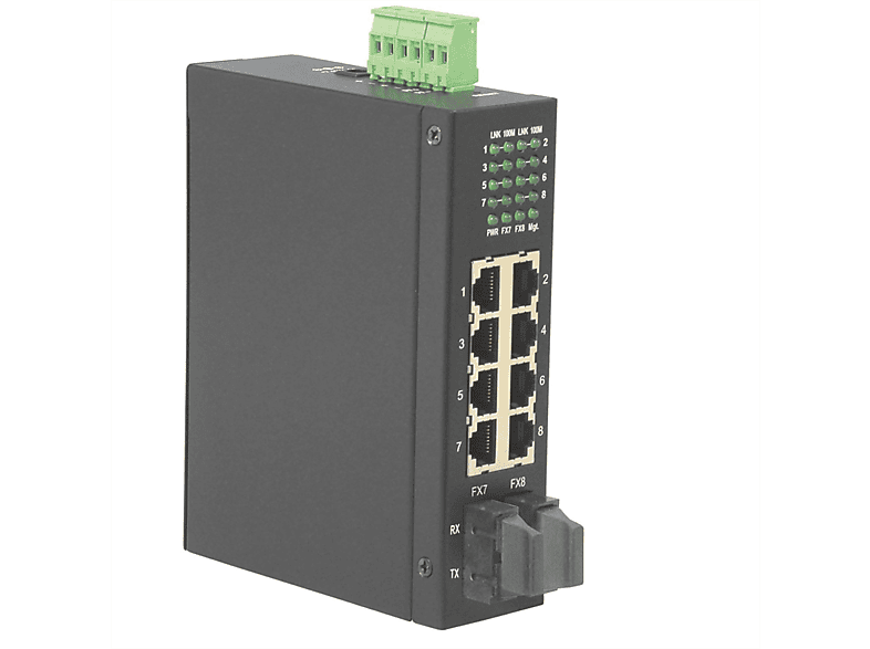 ROLINE Industrie RJ-45 oder Ethernet 2x Switch Switch, RJ-45 unmanaged SC, Fast 6x sowie