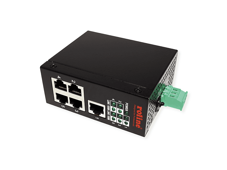 ROLINE Industrie Fast unmanaged RJ-45, Switch 5x Switch Ethernet
