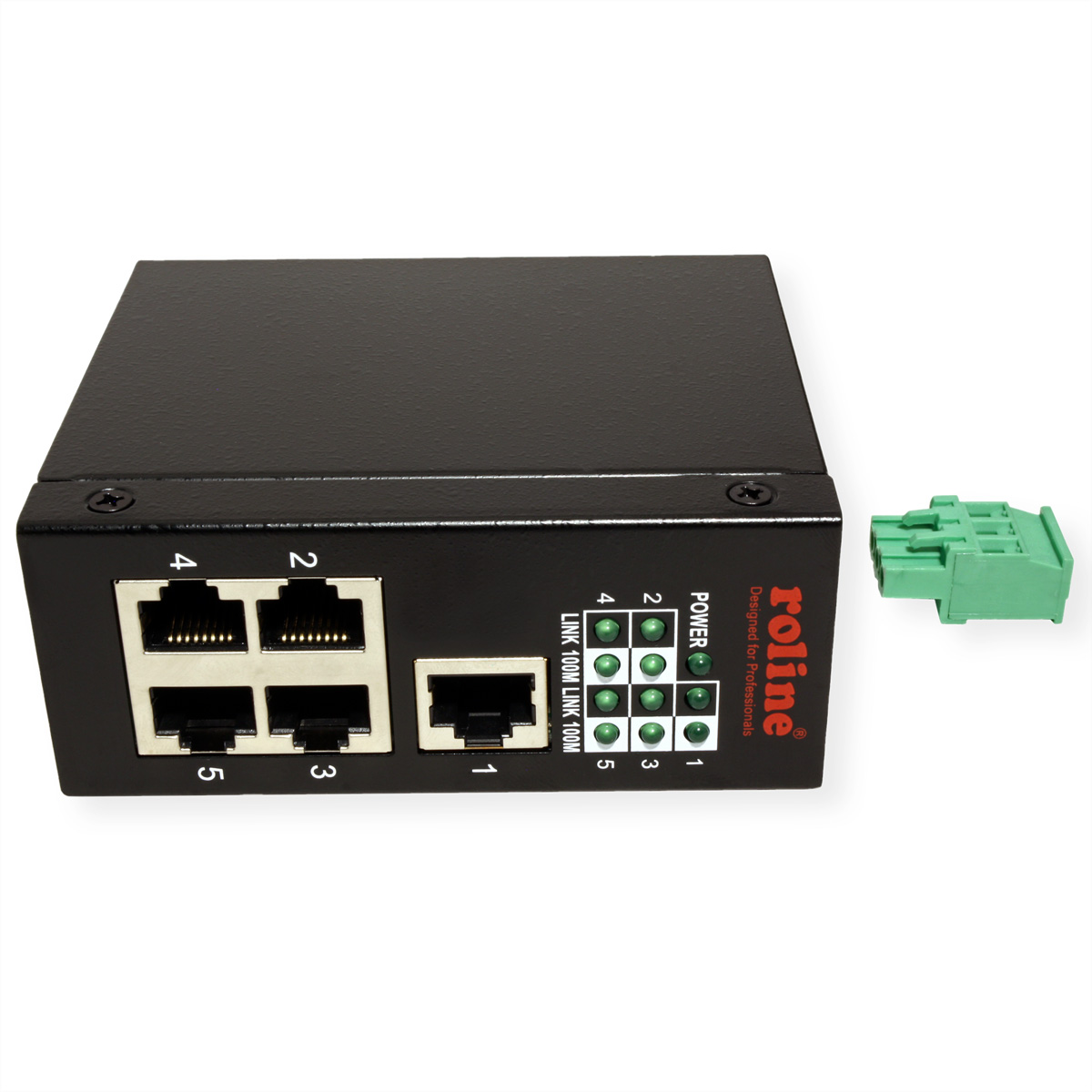 Ethernet 5x RJ-45, ROLINE Switch Industrie Fast Switch unmanaged