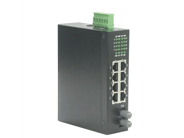 ROLINE Industrie Switch 7x RJ-45, 1x ST, unmanaged Fast Ethernet Switch