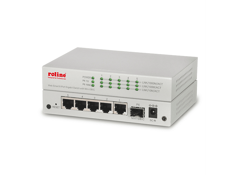 ROLINE Gigabit Switch 6 Ports (5x 10/100/1000 + 1x SFP