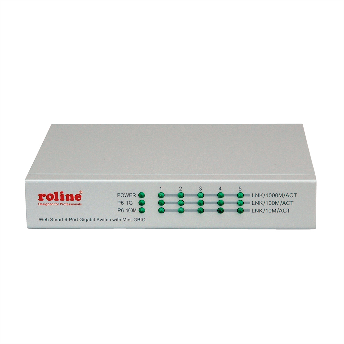 + Switch 10/100/1000 Switch SFP) Ethernet 6 Ethernet Ports ROLINE (5x Gigabit 1x Gigabit