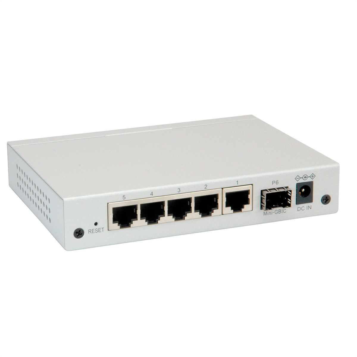 ROLINE Gigabit Ethernet (5x SFP) Gigabit Switch 10/100/1000 Ports 6 Ethernet Switch 1x 