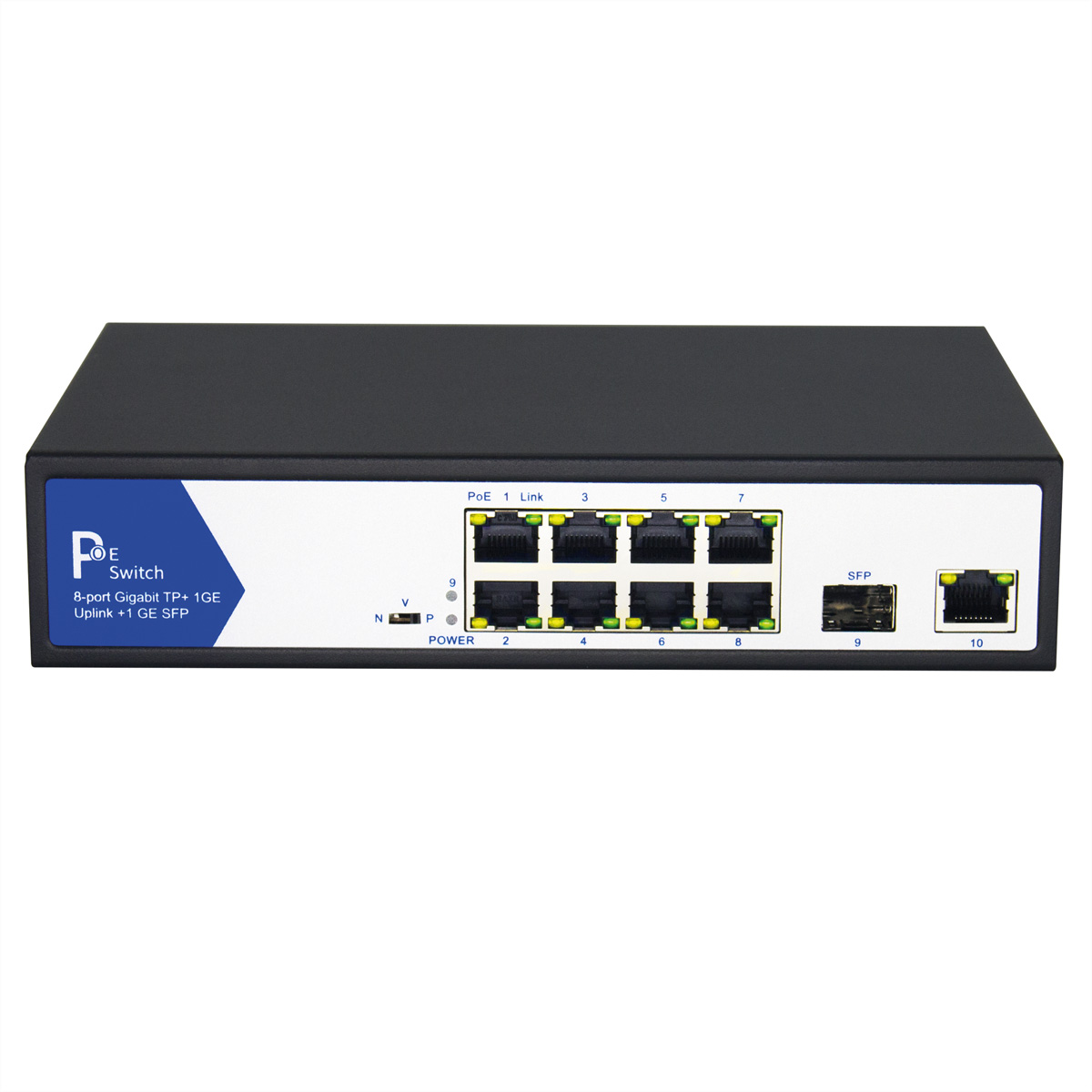 Switch, 1x VALUE SFP) Ethernet GbE 8+2 Switch Ports PoE+ und Gigabit PoE Gigabit (1x Uplink