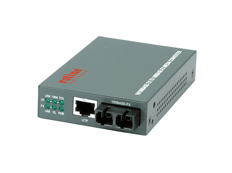 ROLINE Fast Ethernet SC, - Loop-back Konverter RJ-45 Medienkonverter