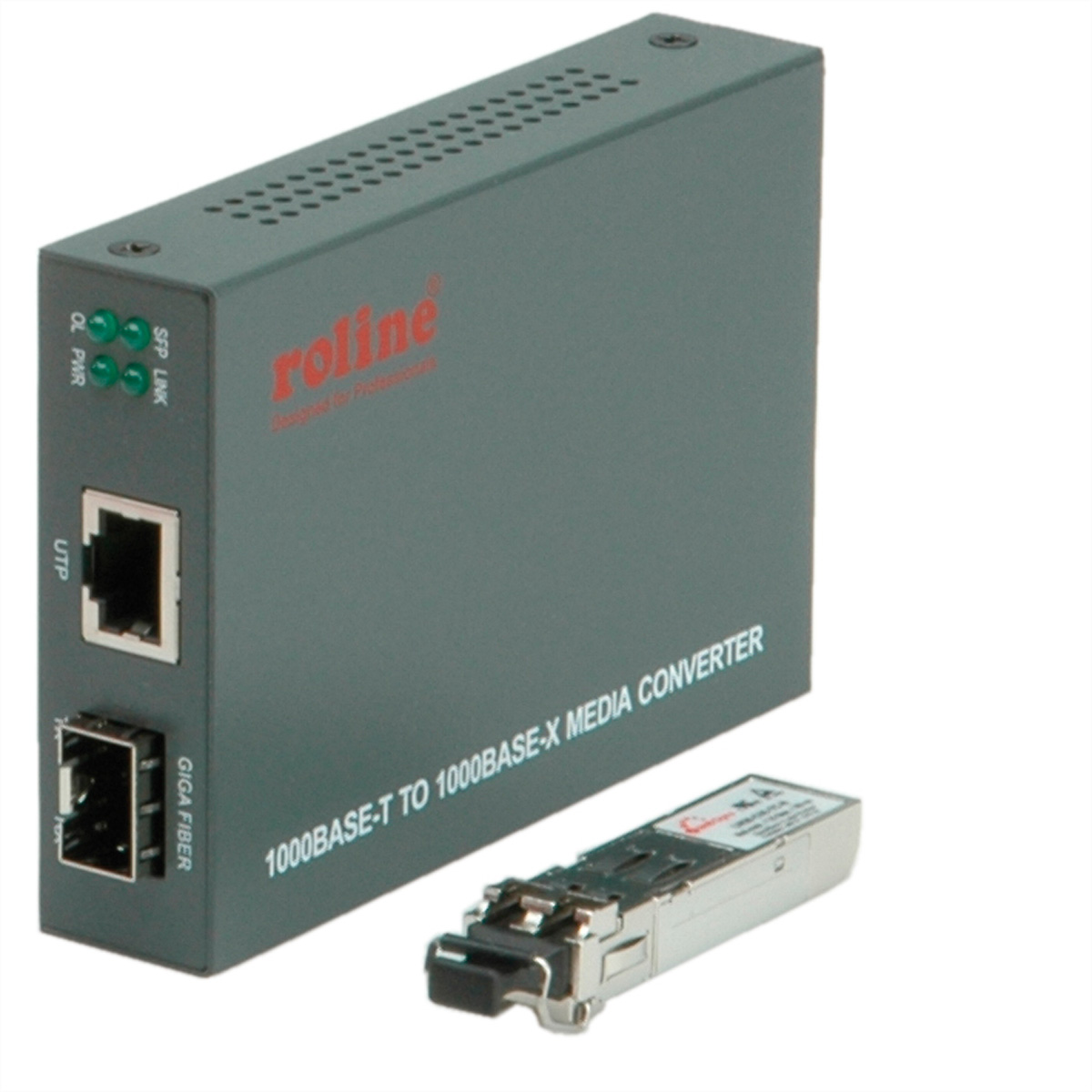 LC Netzwerk ROLINE Medienkonverter - mini-GBIC) Gigabit Konverter, (inkl. RJ-45
