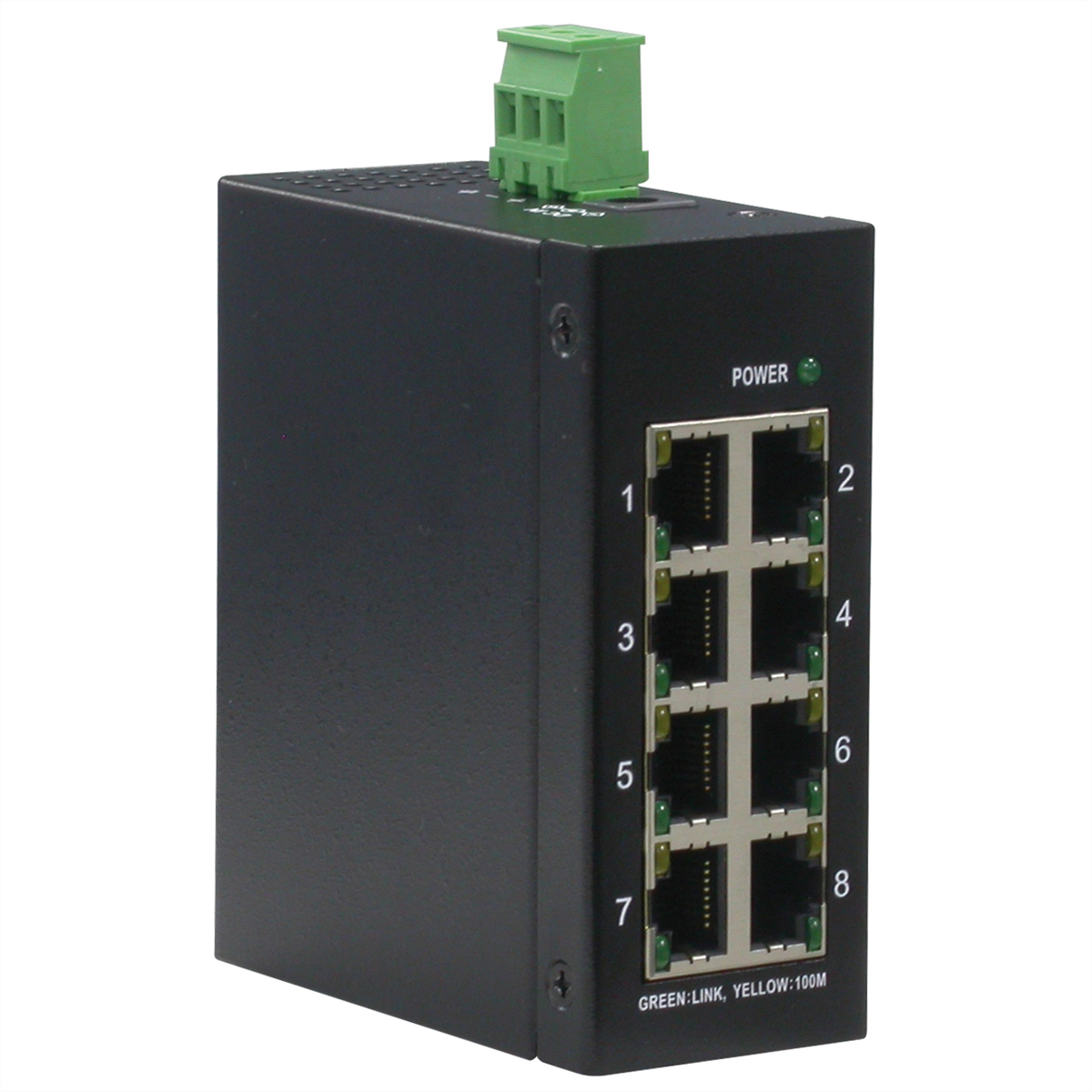 RJ-45, Switch 8x Fast ROLINE Industrie unmanaged Ethernet Switch