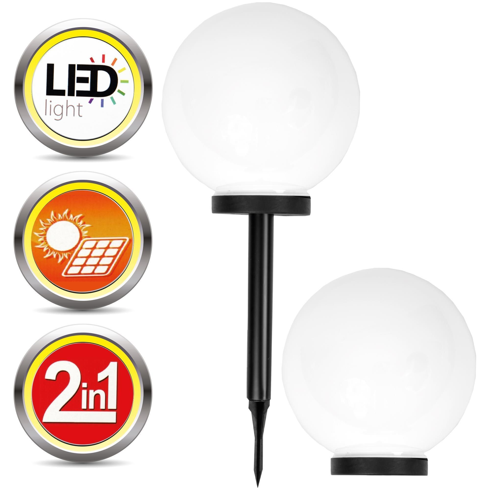 Weiß LED Gartenlampe SK-76972 BESTLIVINGS Solar