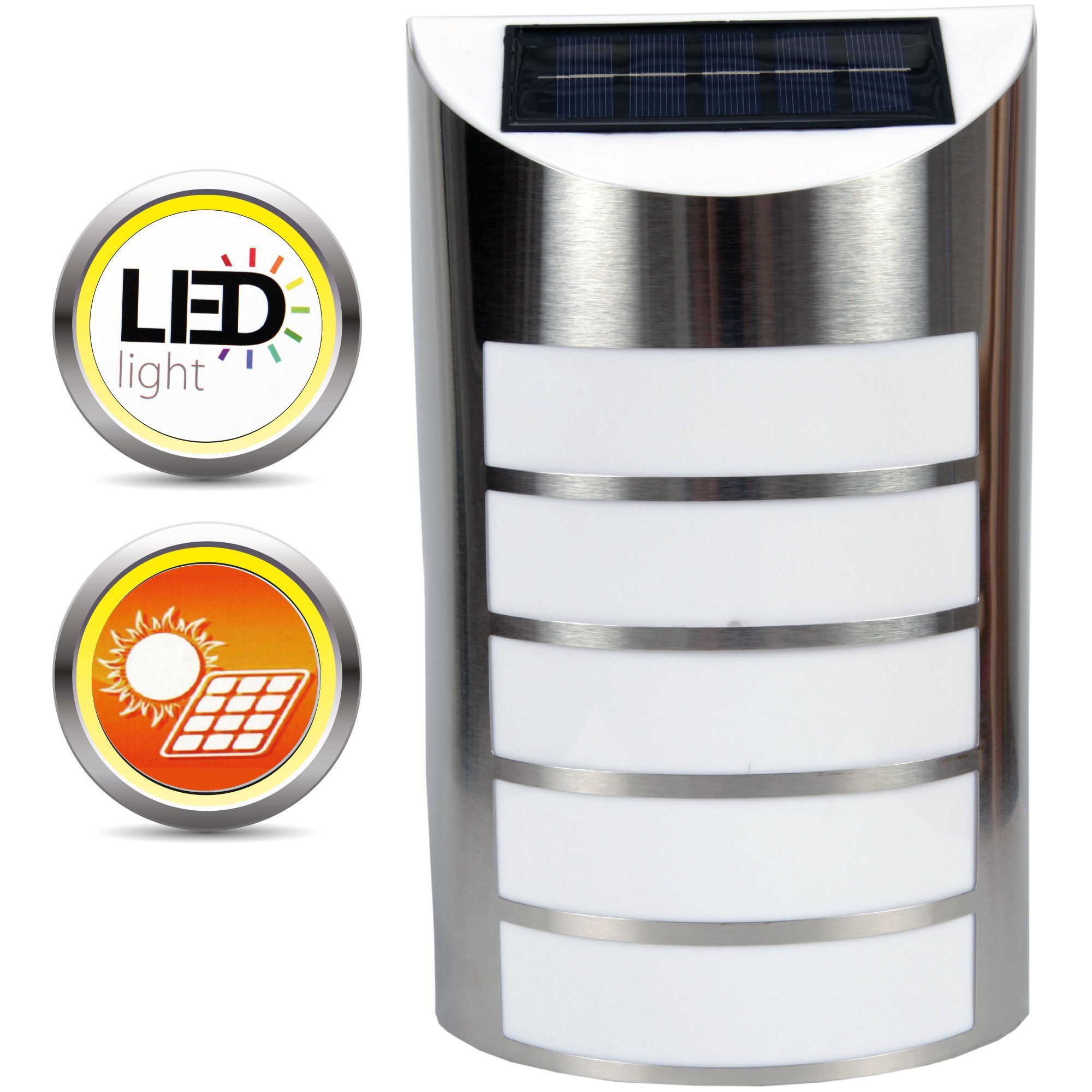 BESTLIVINGS WL-04573 Wandlampe Solar Weiß LED
