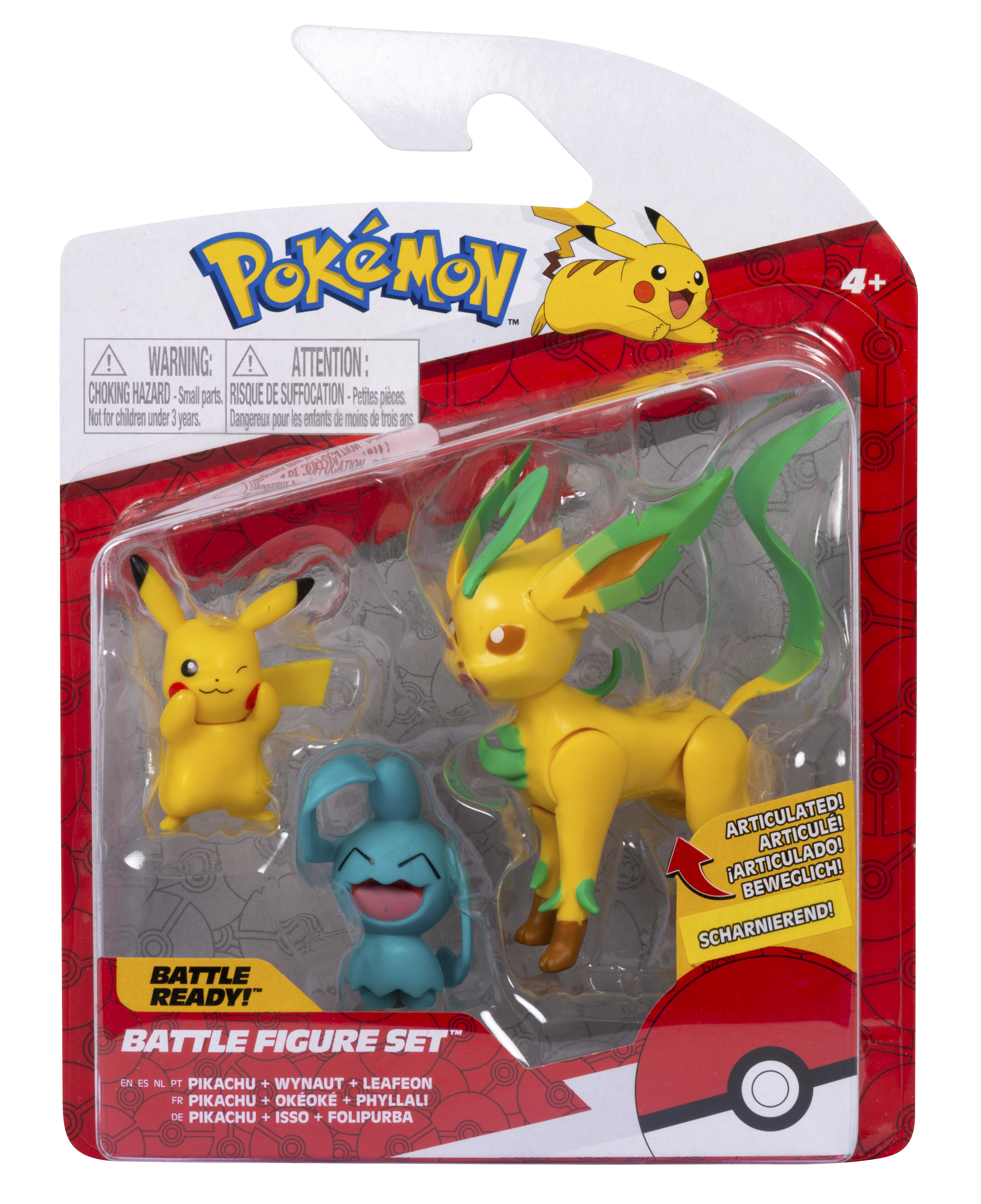 & Isso Pokémon - Battle Folipurba 3er Figur Pack Pikachu, -