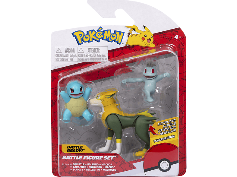 Pokémon - Battle Figur 3er Pack - Schiggy, Machollo & Bellektro