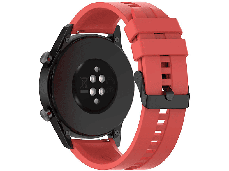 CADORABO Smartwatch Armband, Ersatzarmband, Samsung, Galaxy Watch 42mm / 3 / 4 / 5 / Sport, ROT