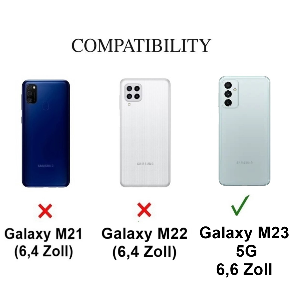 Samsung, Grün 5G, M23 Mandala Bookcover, Muster, COVERKINGZ mit Klapphülle Galaxy