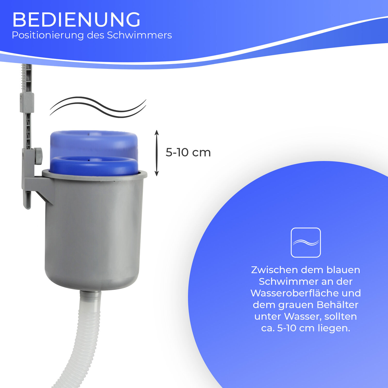 BESTLIVINGS SK-94840 Oberflächenskimmer, Weiß